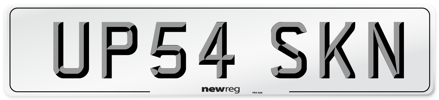 UP54 SKN Number Plate from New Reg